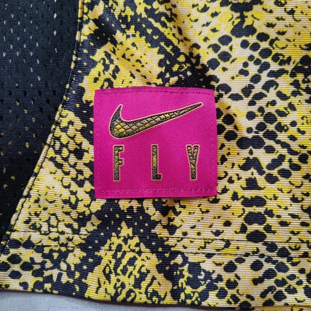 NIKE FLY Women 2XL Vivid Sulfur DRI-FIT Loose Snake Print Basketball Shorts NEW‎